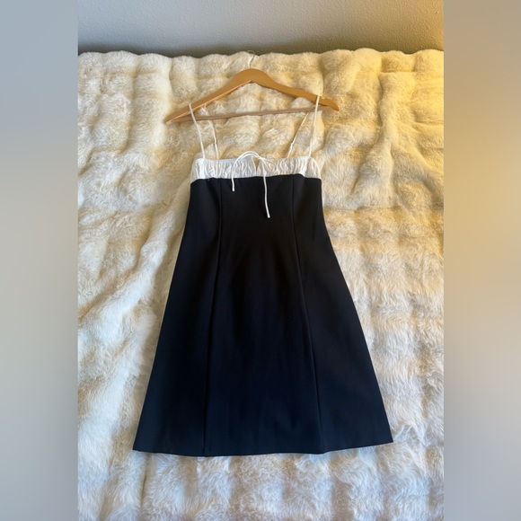 Reformation Sadie Knit Dress In Black White, brand new, never worn, no flaws. - Picture 9 of 14